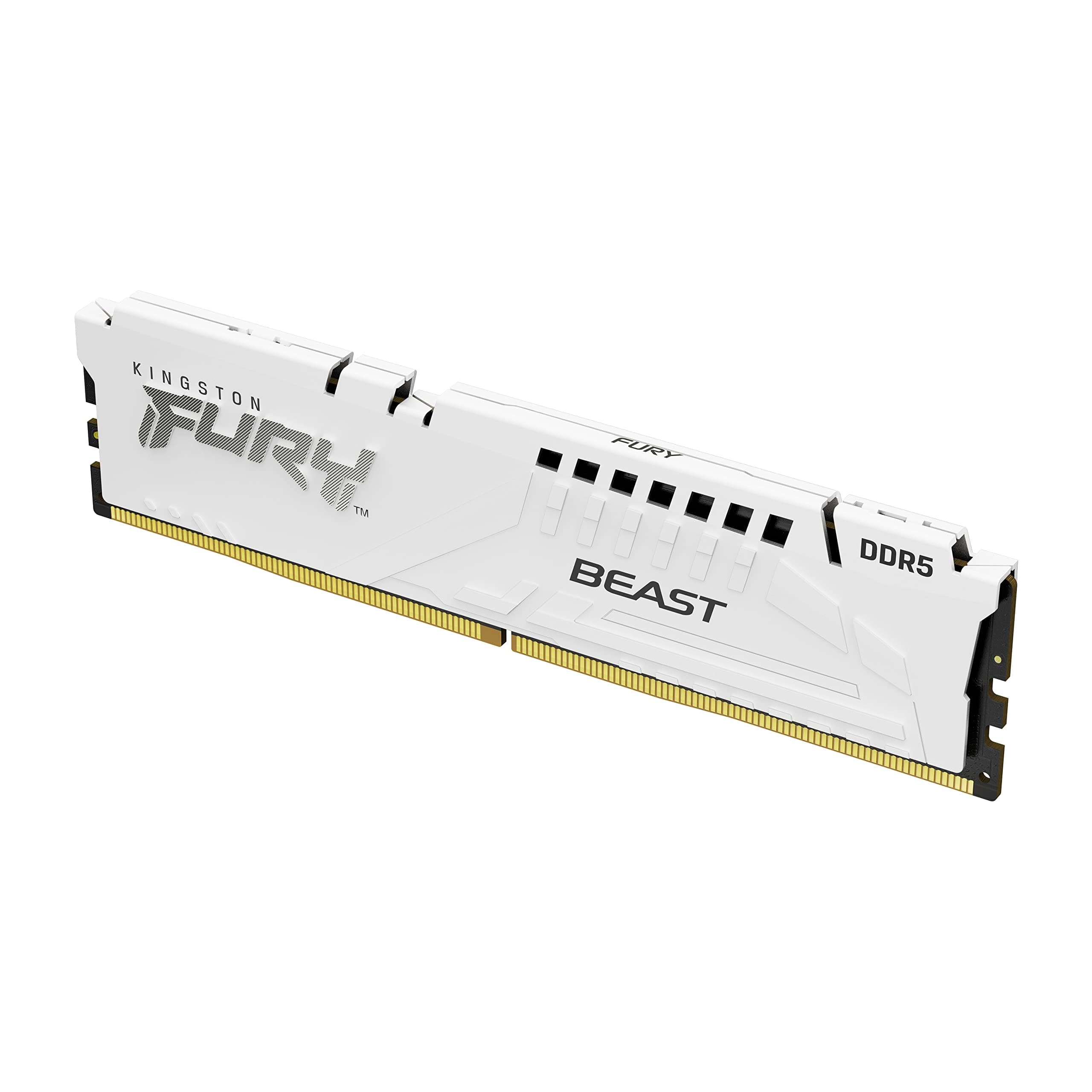 Kingston FURY Beast White 32GB 5600MT/s CL36 DDR5 EXPO DIMM | Overclocking | AMD EXPO | KF556C36BWE-32