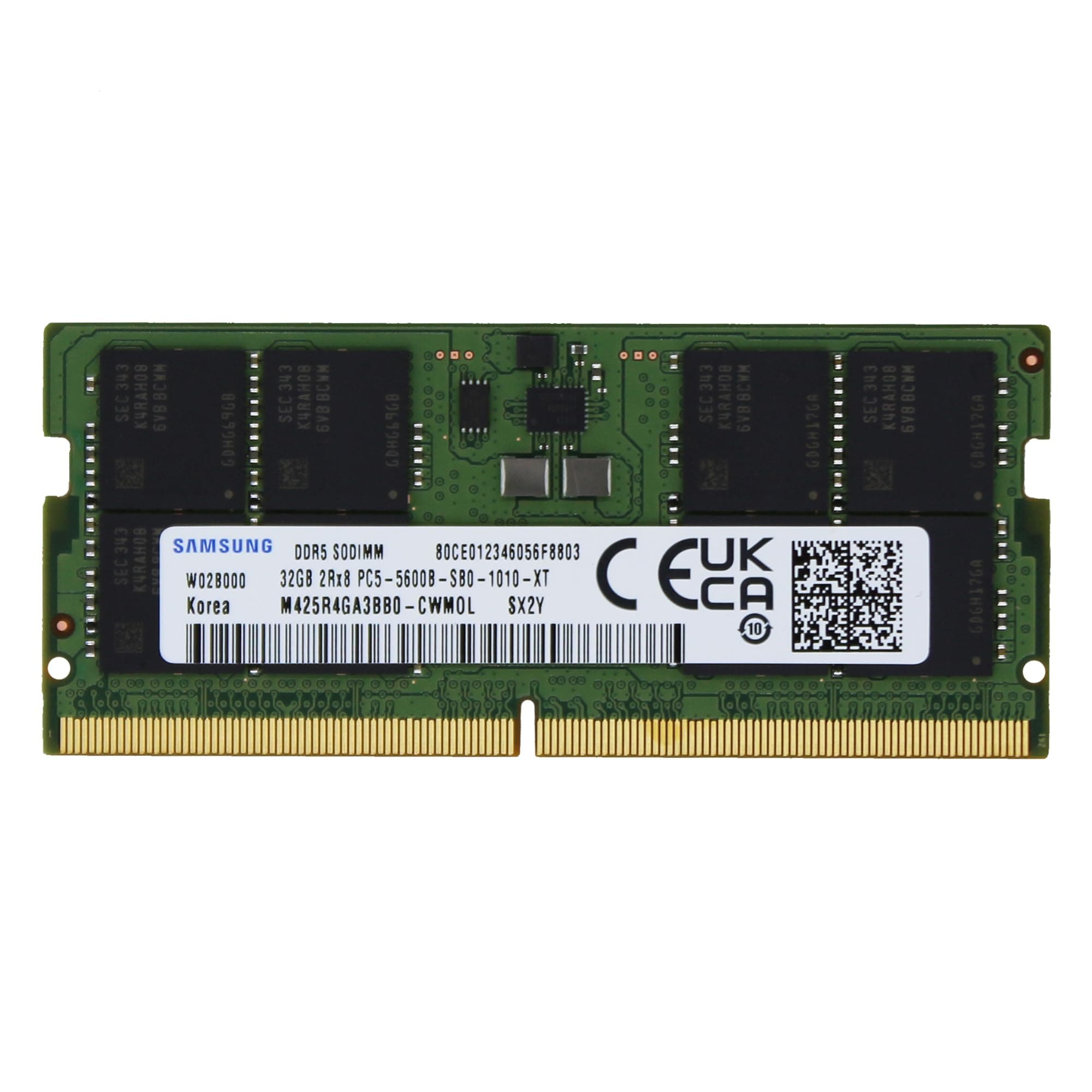 Sam Original 32GB (1x32GB) DDR5 5600MHz PC5-44800 SODIMM 2Rx8 CL46 1.1v M425R4GA3BB0-CWM Notebook Laptop RAM Memory Module Upgrade Adamanta