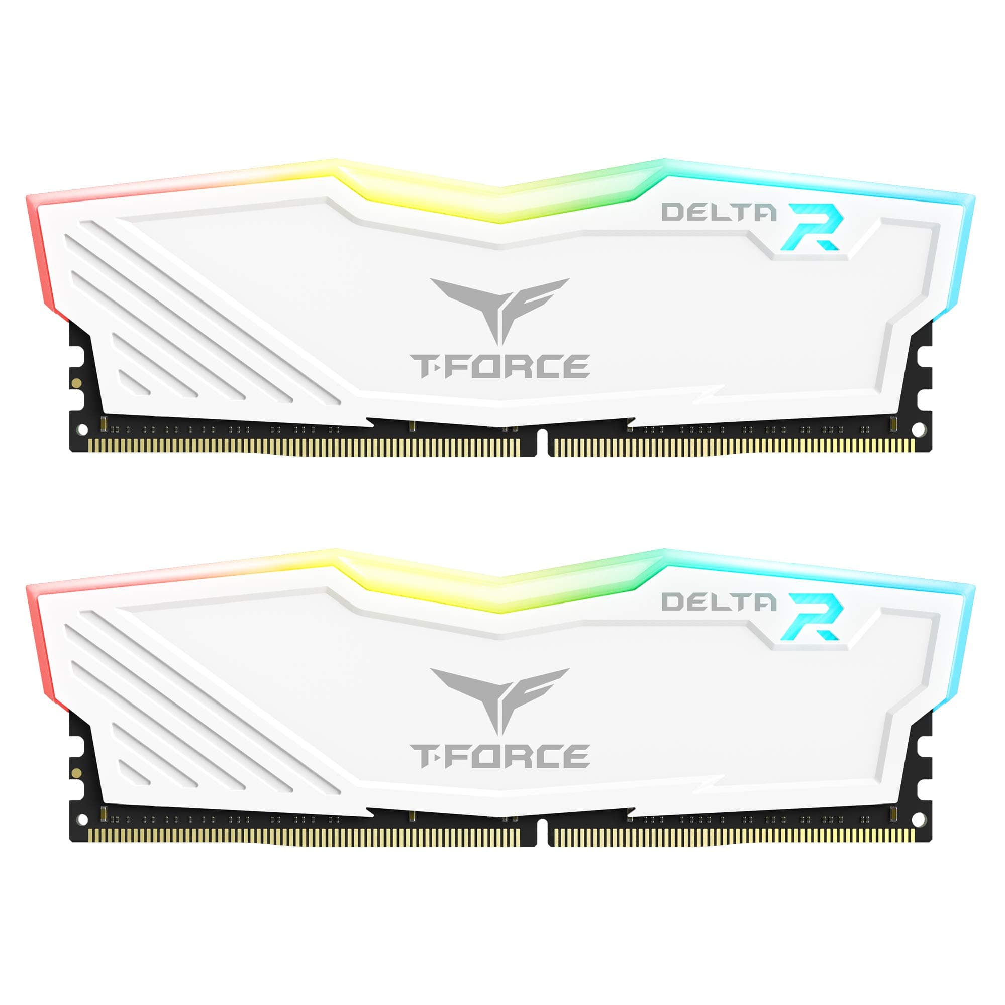 TEAMGROUP T-Force Delta RGB DDR4 16GB (2x8GB) 3200MHz (PC4-25600) CL16 Desktop Memory Module ram White - TF4D416G3200HC16CDC01