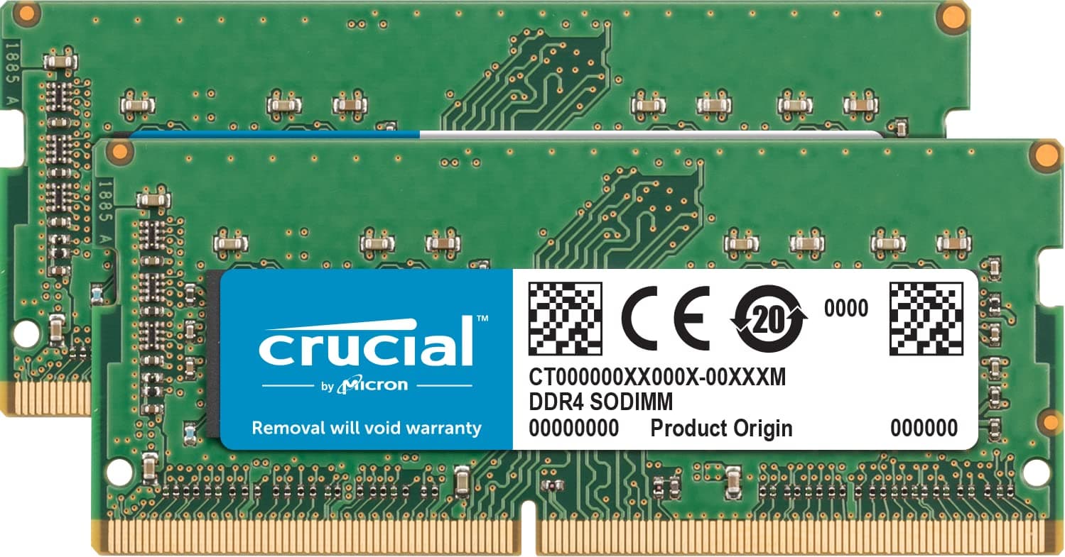Crucial 16GB Kit (8GB x 2) DDR4 2666 MT/s (PC4-21300) SODIMM 260-Pin Memory - CT2K8G4SFRA266