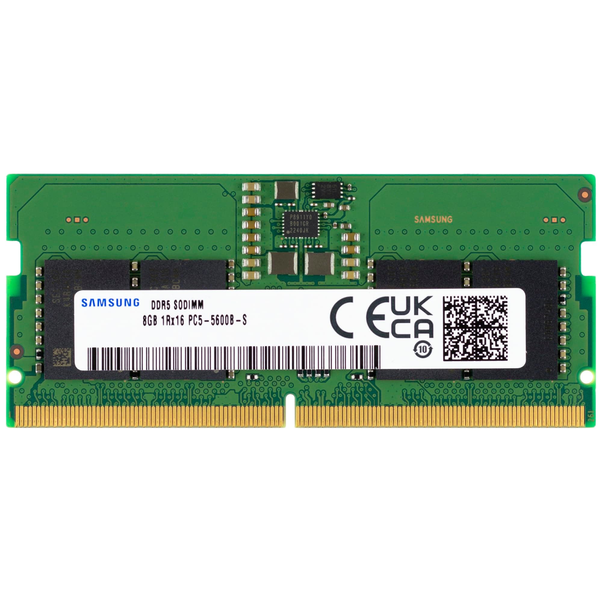 Samsung 8GB DDR5 5600MHz PC5-44800 CL46 SODIMM 1Rx16 Single Rank 1.1V 262-Pin Laptop, Notebook RAM Memory