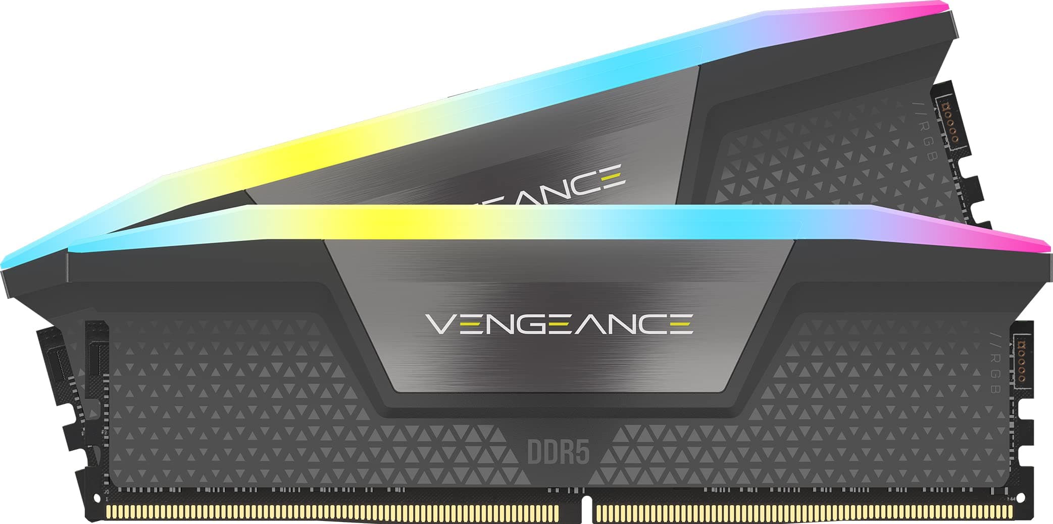 CORSAIR Vengeance RGB DDR5 RAM 96GB (2x48GB) 6000MHz CL36-44-44-96 1.4V AMD Expo Intel XMP 3.0 Desktop Computer Memory – Gray (CMH96GX5M2E6000Z36)