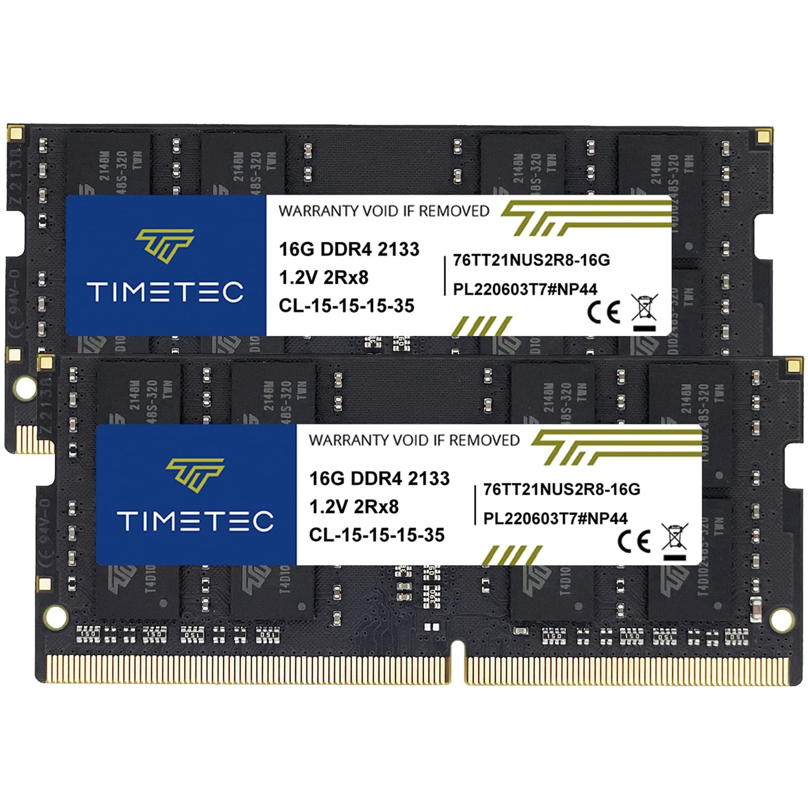 Timetec 32GB KIT(2x16GB) DDR4 2133MHz PC4-17000 Non-ECC Unbuffered 1.2V CL15 2Rx8 Dual Rank 260 Pin SODIMM Laptop Notebook PC Computer Memory RAM Module Upgrade (32GB KIT(2x16GB))