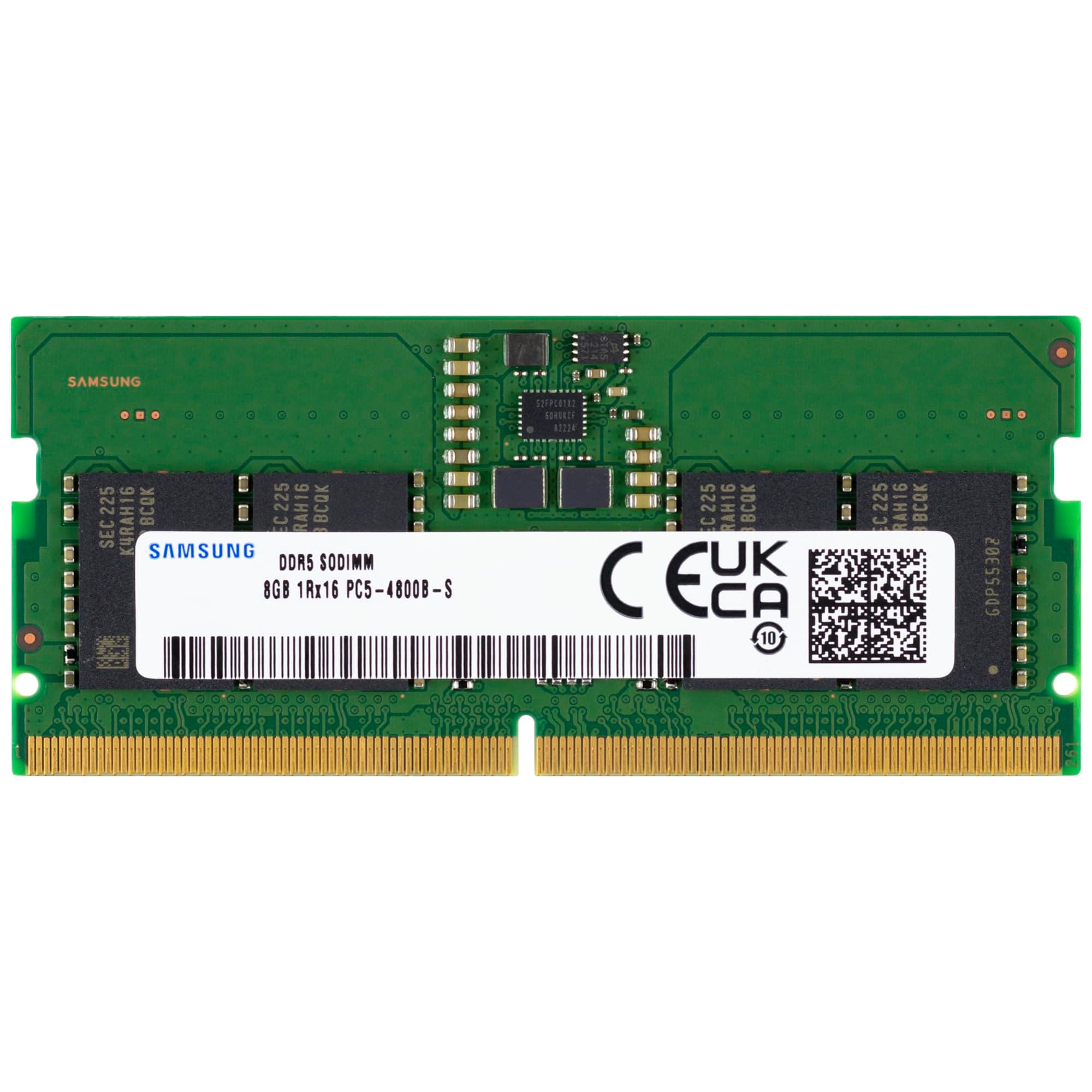 Samsung 8GB DDR5 4800MHz PC5-38400 CL40 SODIMM 1Rx16 Single Rank 1.1V 262-Pin Laptop, Notebook RAM Memory