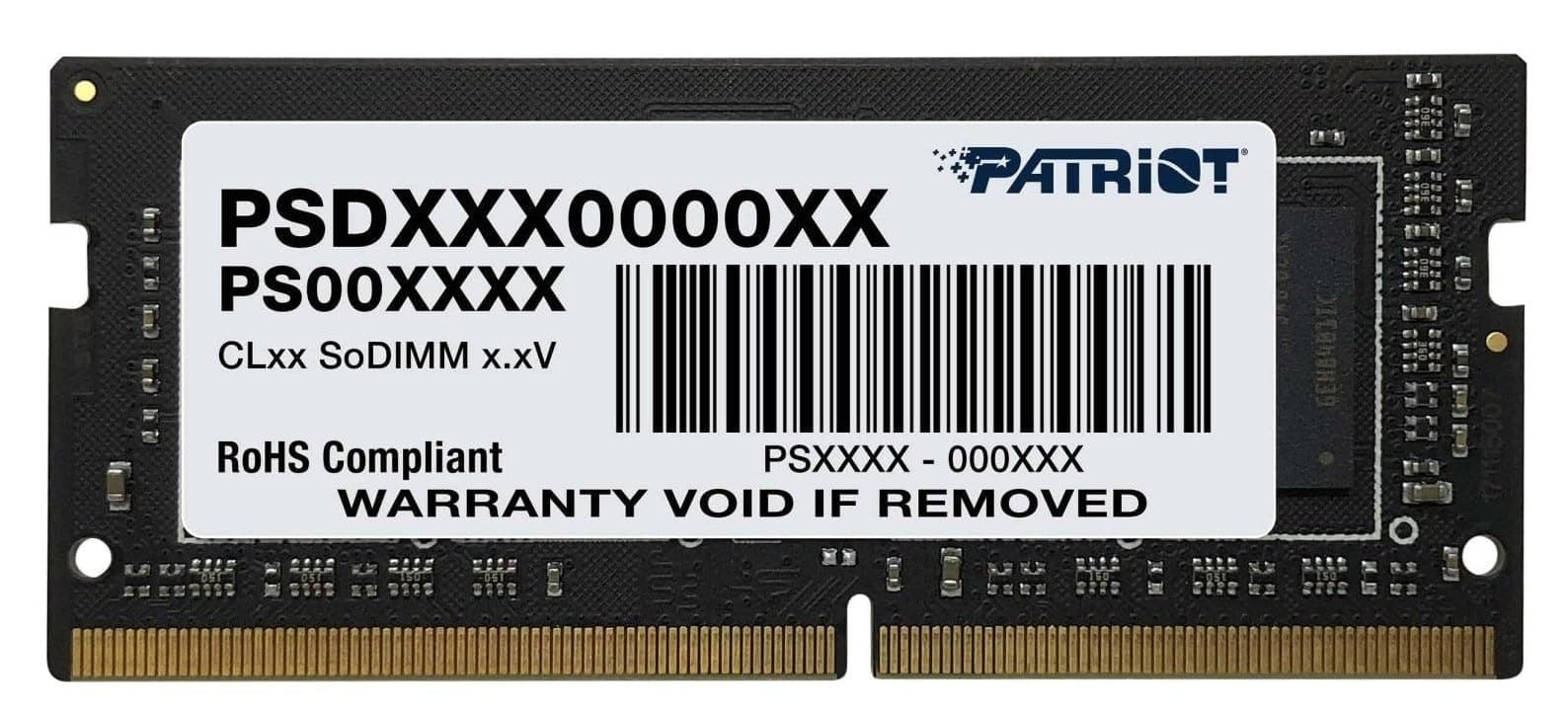 Patriot Signature DDR4 RAM 32GB (1X32GB) 3200MHz CL22 SODIMM Laptop/Notebook Memory Module - PSD432G32002S