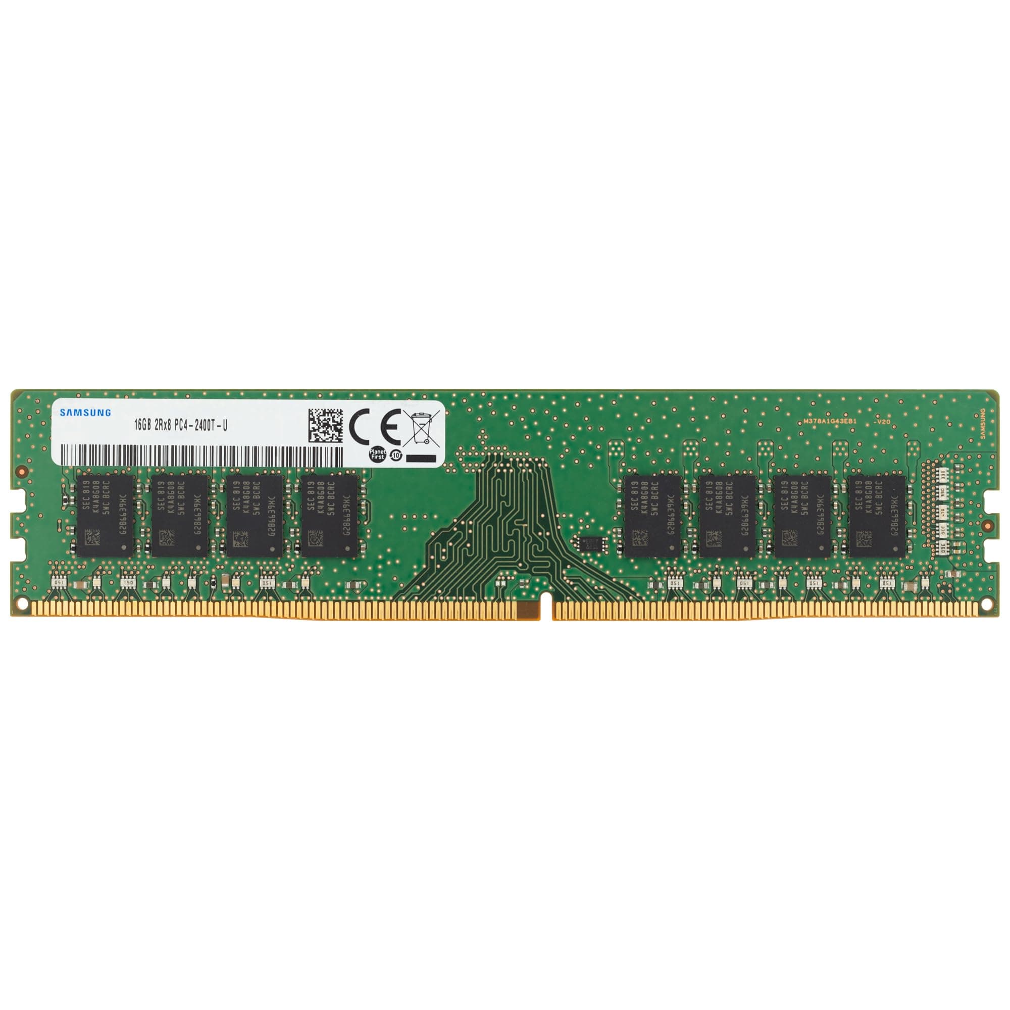 Samsung 16GB DDR4 2400MHz PC4-19200 (PC4-2400T) CL17 UDIMM 2Rx8 Dual Rank 1.2V Non-ECC DIMM 288-Pin Desktop PC RAM Memory