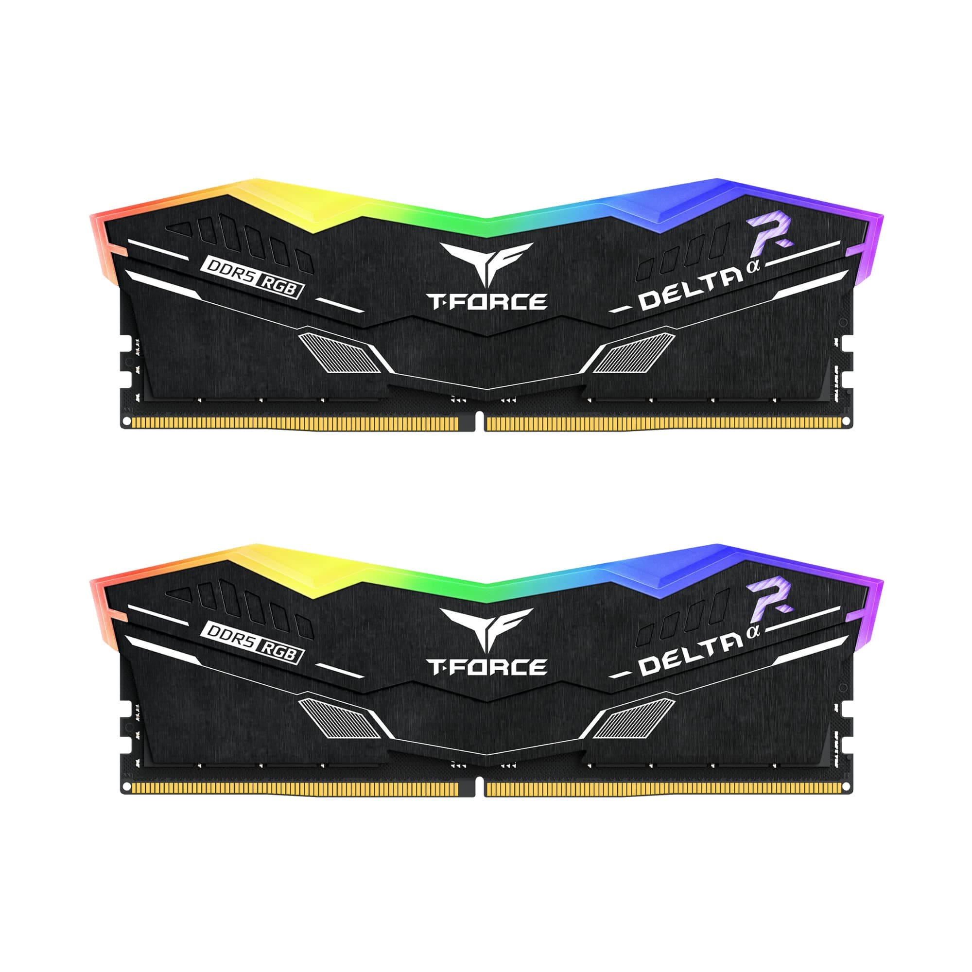 TEAMGROUP T-Force Delta Alpha RGB DDR5 Ram 32GB Kit (2x16GB) 6000MHz (PC5-48000) CL38 Intel XMP 3.0 & AMD Expo Compatible Desktop Memory Module Ram Black FF7D532G6000HC38JDC01