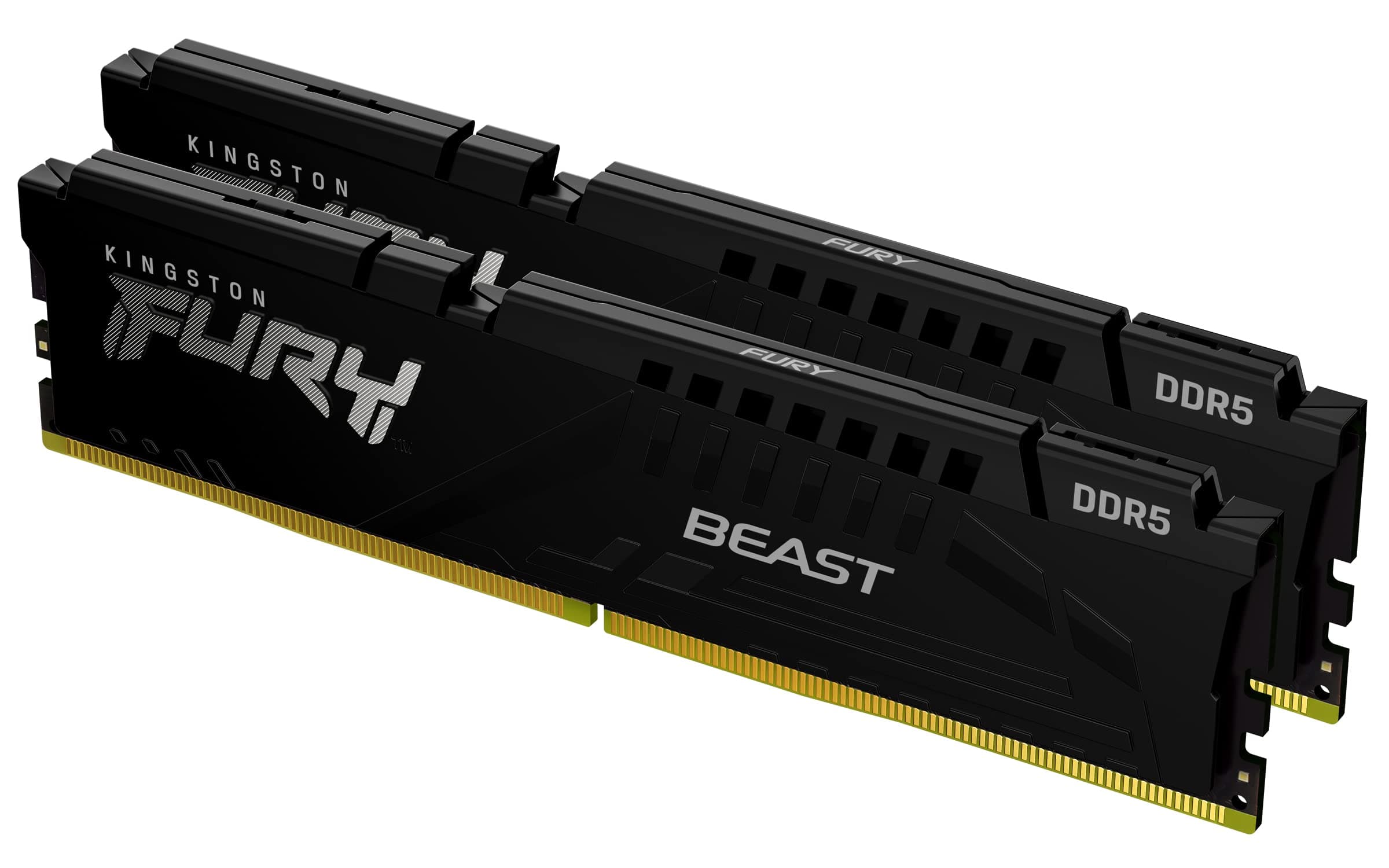 Kingston Fury Beast 32GB (2x16GB) 5600MT/s DDR5 CL40 Desktop Memory | Intel XMP 3.0 | Kit of 2 | KF556C40BBK2-32