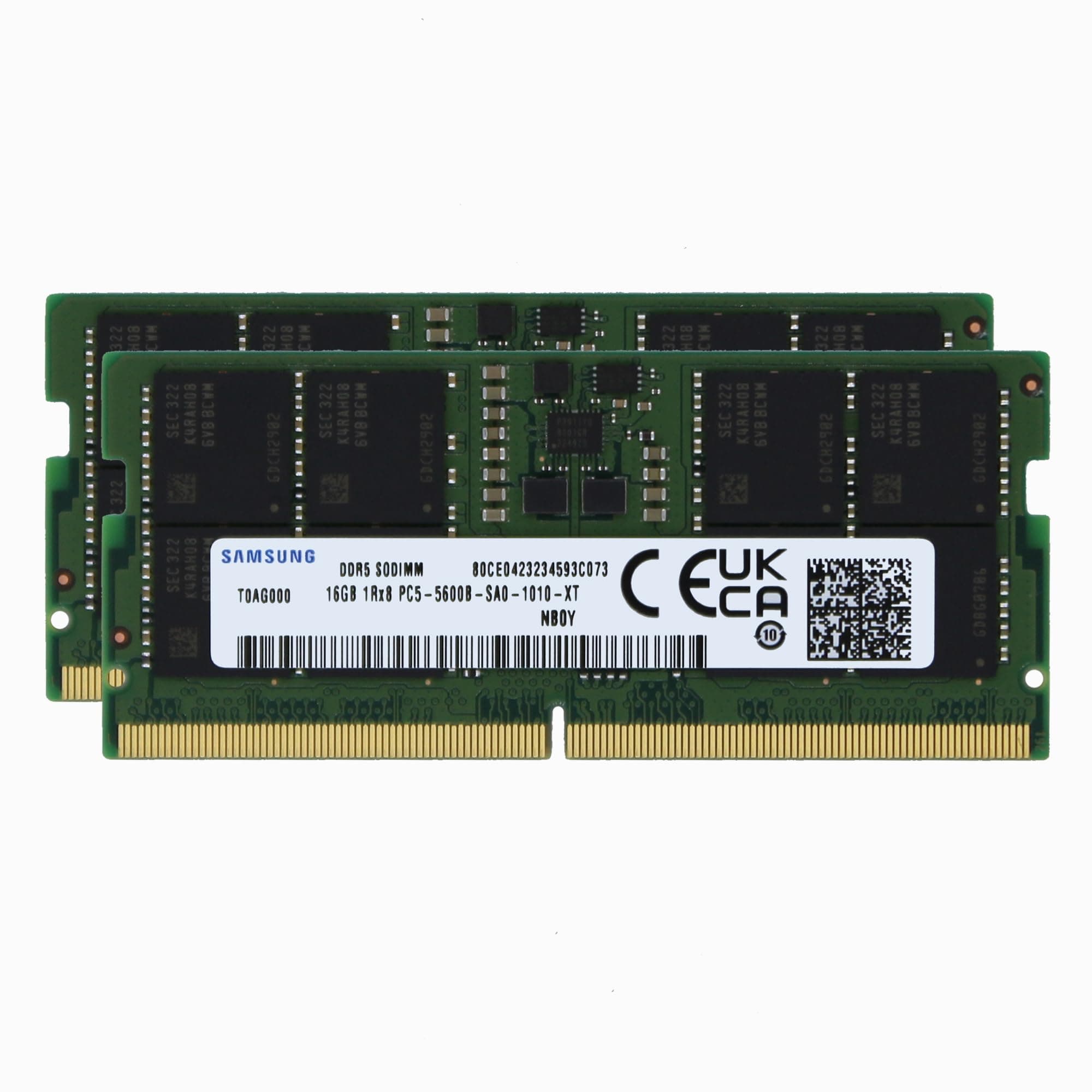 Samsung 32GB (2x16GB) DDR5 5600MHz PC5-44800 SODIMM 1Rx8 Single Rank CL46 1.1v 262pin Non-ECC M425R2GA3BB0-CWM Laptop Notebook RAM Memory Upgrade