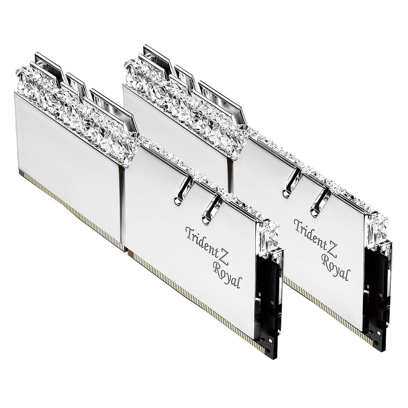 G.SKILL Trident Z Royal Series DDR4 RAM (XMP) 32GB (2x16GB) 3200MT/s CL16-18-18-38 1.35V Intel AMD Desktop Computer Memory U-DIMM - Silver (F4-3200C16D-32GTRS)