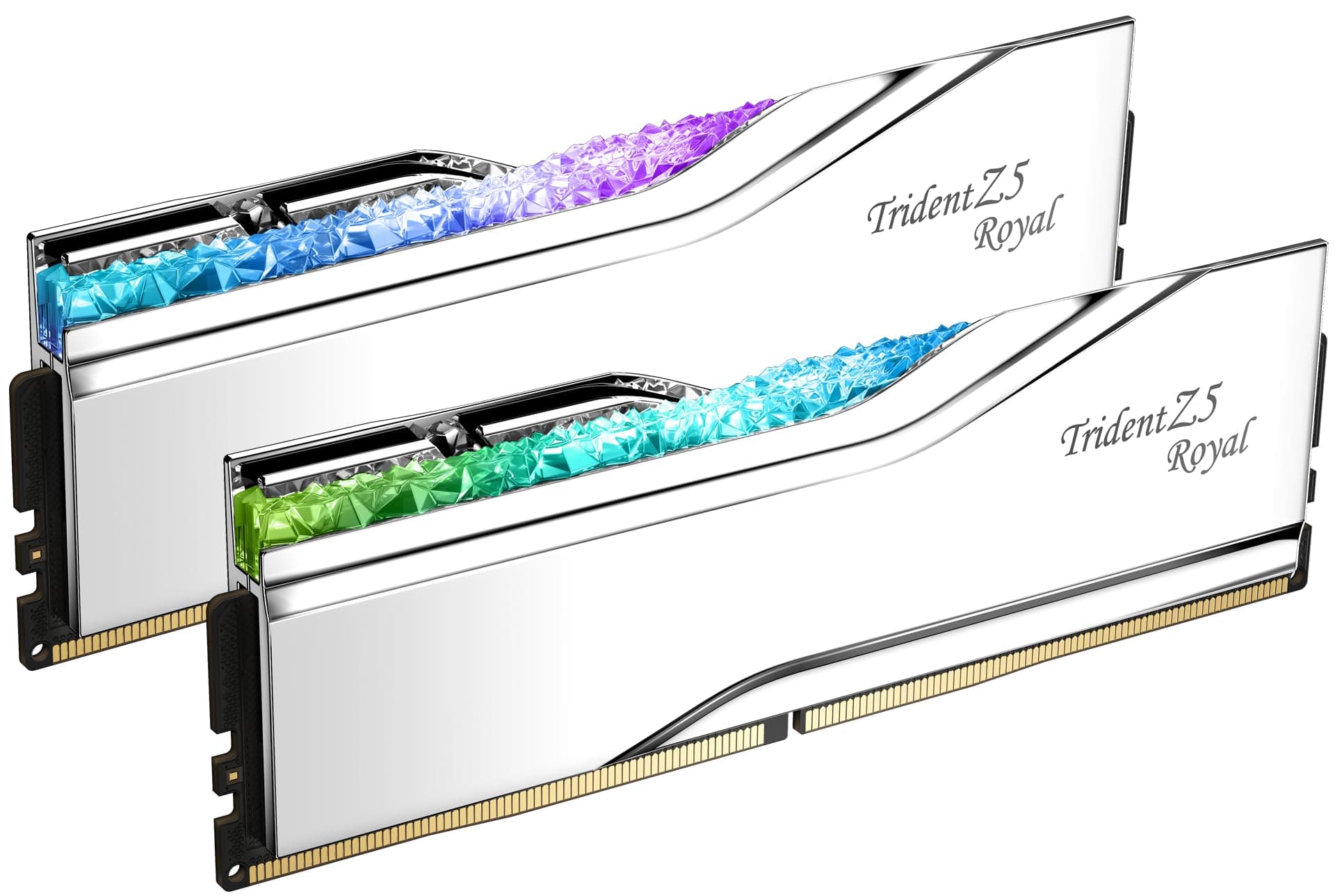 G.SKILL Trident Z5 Royal Series DDR5 RAM (Intel XMP 3.0) 32GB (2x16GB) 7200MT/s CL34-45-45-115 1.40V Desktop Computer Memory U-DIMM - Silver (F5-7200J3445G16GX2-TR5S)