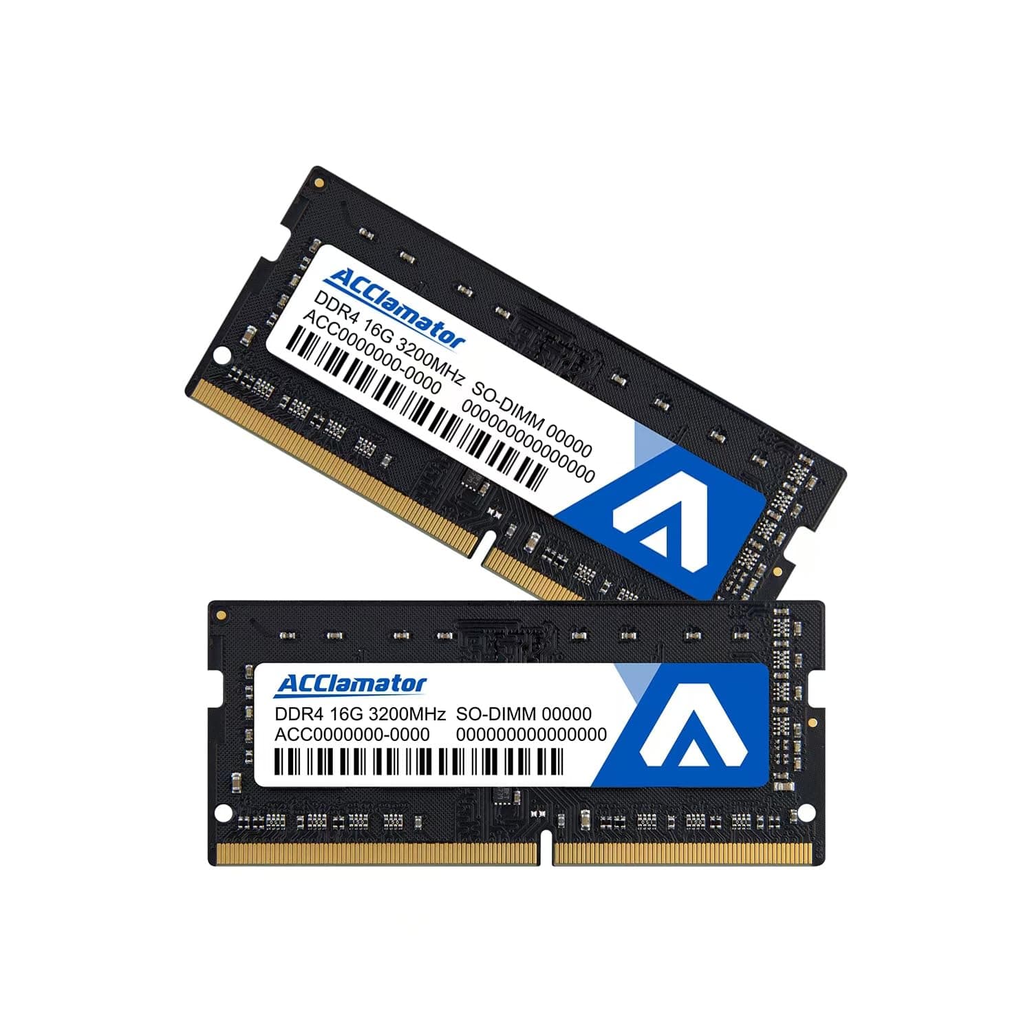 Acclamator DDR4 32GB Kit (2x16GB) 3200MHz (or 2933MHz or 2666MHz) PC4-25600 CL22 1.2V Unbuffered Non-ECC SODIMM 260-Pin Laptop Notebook PC Computer Memory Module Ram Upgrade
