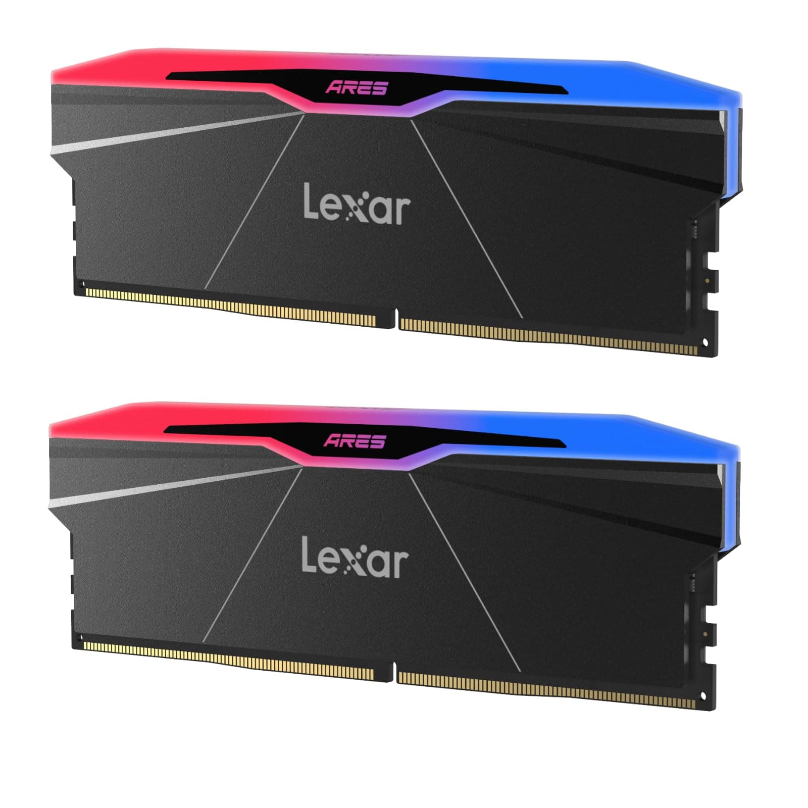 Lexar ARES Gen2 RGB DDR5 RAM 32GB Kit (2x16GB) 6400MHz CL30, 288-Pin UDIMM Desktop Memory, PC Gaming Computer Memory, for Intel XMP 3.0/AMD EXPO/CL30-38-38-76/1.4V(LD5U16G64C30BR-RGD)
