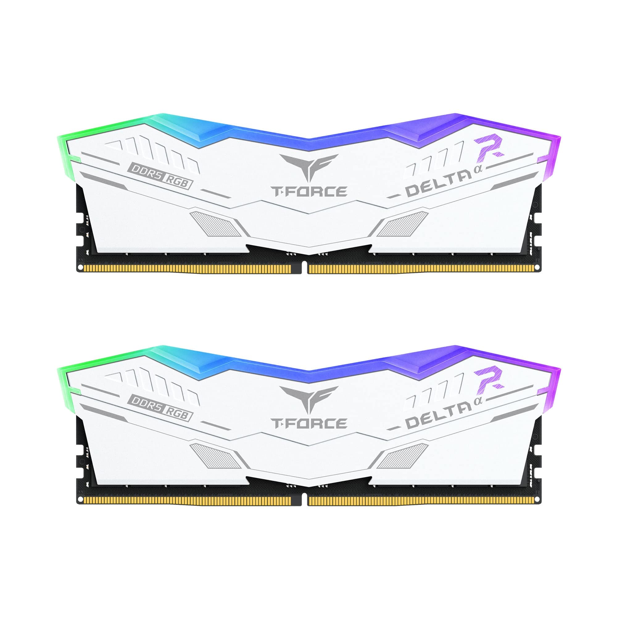 TEAMGROUP T-Force Delta Alpha RGB DDR5 Ram 32GB Kit (2x16GB) 6000MHz (PC5-48000) CL38 Intel XMP 3.0 & AMD Expo Compatible Desktop Memory Module Ram White FF8D532G6000HC38JDC01