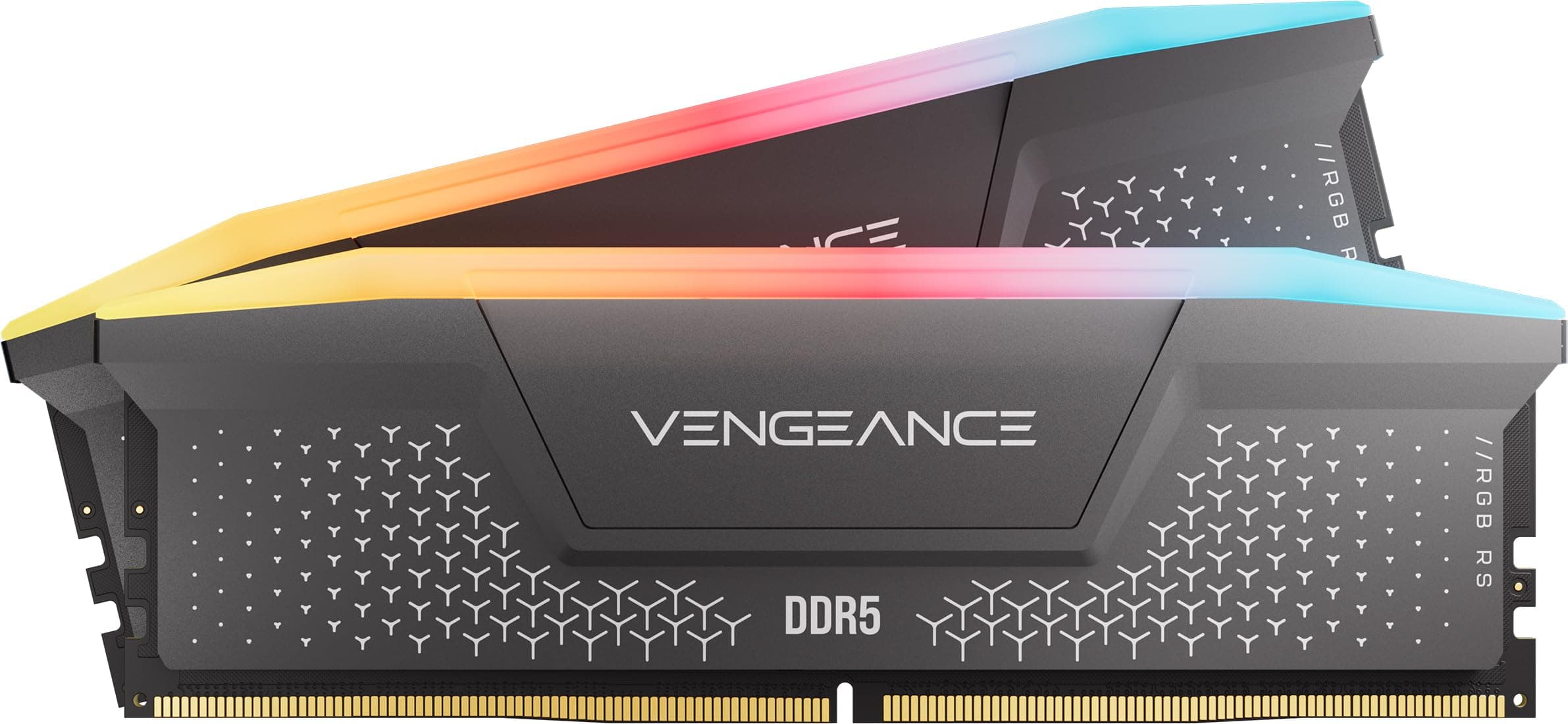 CORSAIR Vengeance RGB RS DDR5 RAM 64GB (2x32GB) 6000MHz CL40-50-50-96 1.35V AMD EXPO Intel XMP Computer Desktop Memory – Gray (CMG64GX5M2D6000Z40)