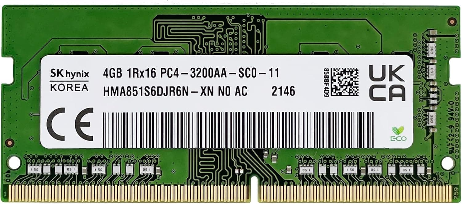 Timetec Hynix 4GB DDR4 3200MHz (DDR4-3200) PC4-25600 Non-ECC Unbuffered 1.2V CL22 1Rx16 Single Rank 260 Pin SODIMM Compatible with AMD and Intel Gaming Laptop Notebook PC Computer Memory RAM Module