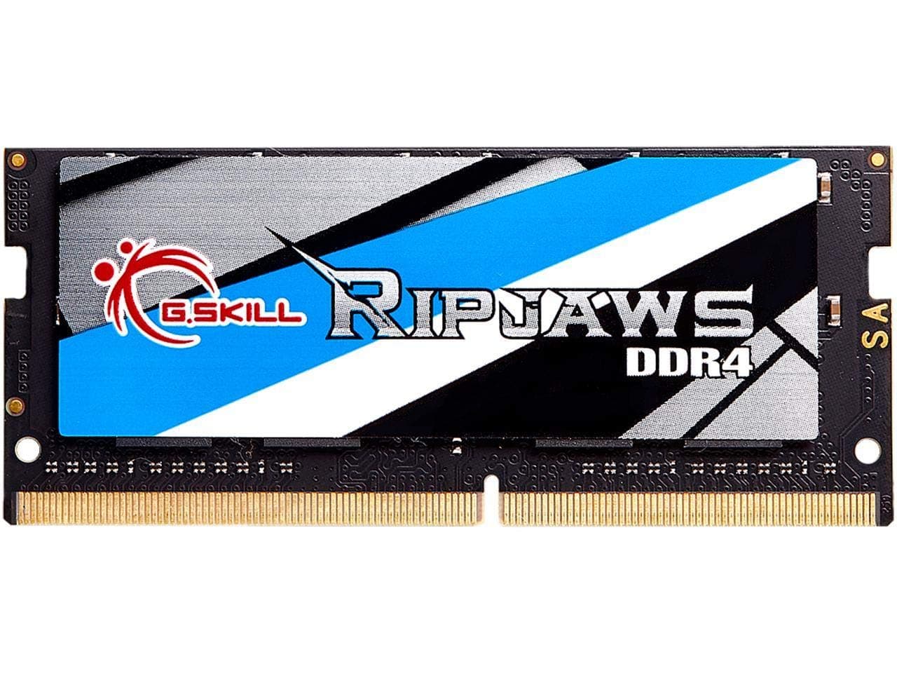 G.SKILL Ripjaws DDR4 SO-DIMM Series DDR4 RAM 16GB (1x16GB) 3200MT/s CL22-22-22-52 1.20V Unbuffered Non-ECC Notebook/Laptop Memory SO-DIMM (F4-3200C22S-16GRS)