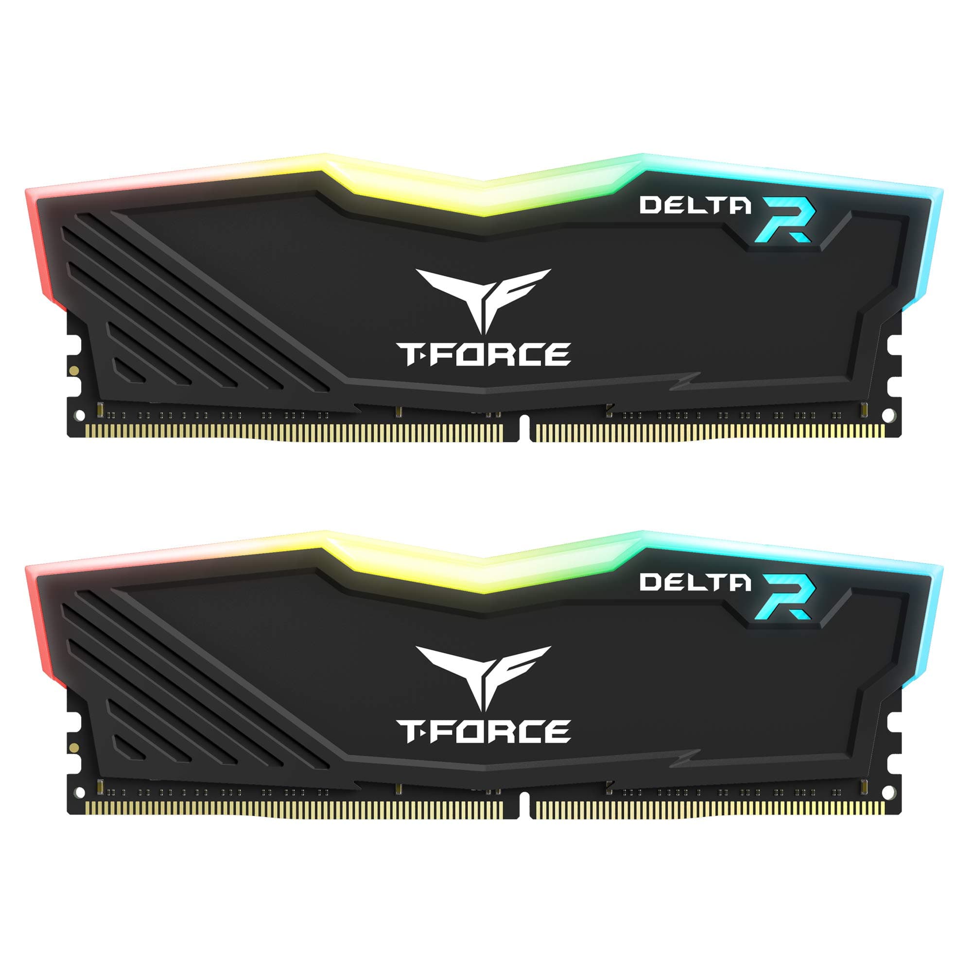 TEAMGROUP T-Force Delta RGB DDR4 32GB (2x16GB) 3200MHz (PC4-25600) CL16 Desktop Memory Module Ram TF3D432G3200HC16FDC01 - Black