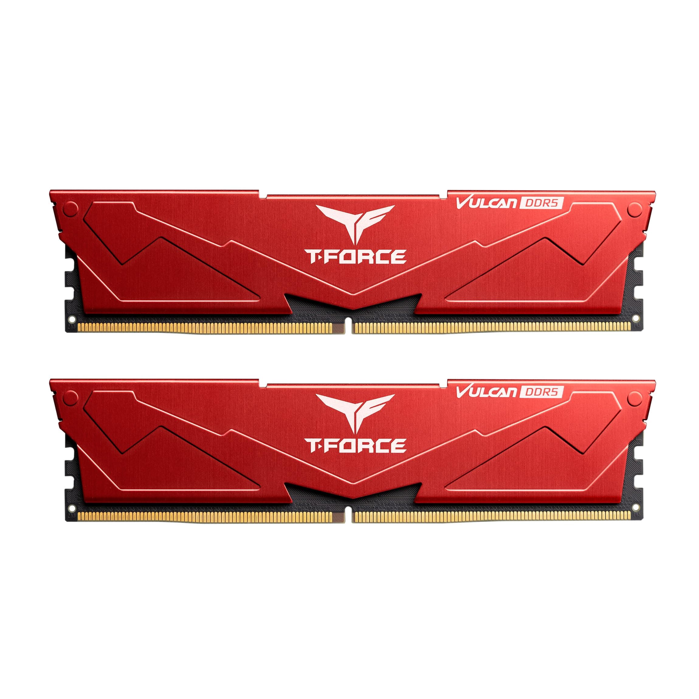 TEAMGROUP T-Force Vulcan DDR5 32GB (2x16GB) 6000MHz (PC5-48000) CL30 Intel XMP 3.0 & AMD Expo Compatible Desktop Memory Module Ram Red FLRD532G6000HC30DC01
