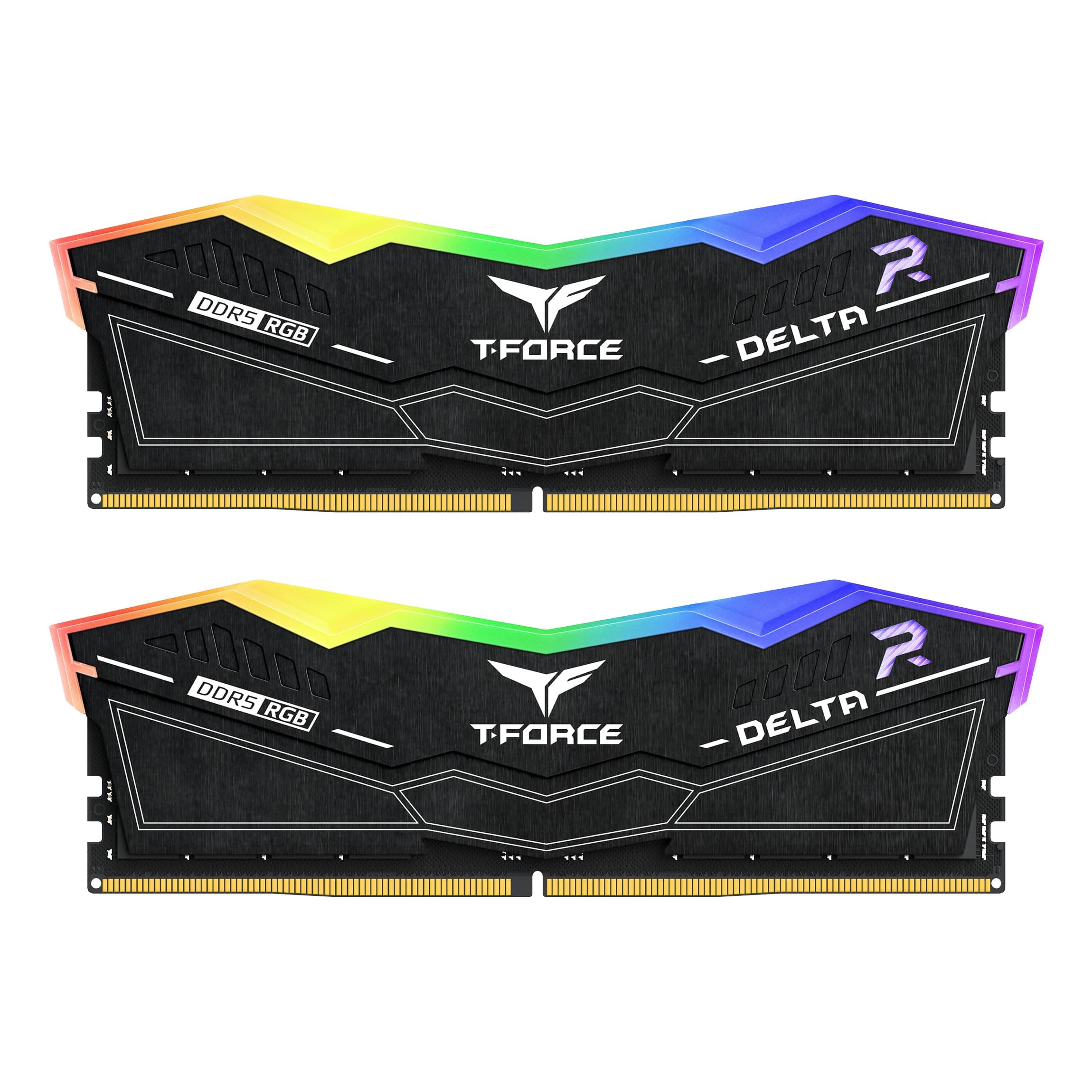 TEAMGROUP T-Force Delta RGB DDR5 Ram 32GB (2x16GB) 6000MHz PC5-48000 CL28 Intel XMP 3.0 AMD Expo Compatible Desktop Memory Black FF3D532G6000HC28ADC01