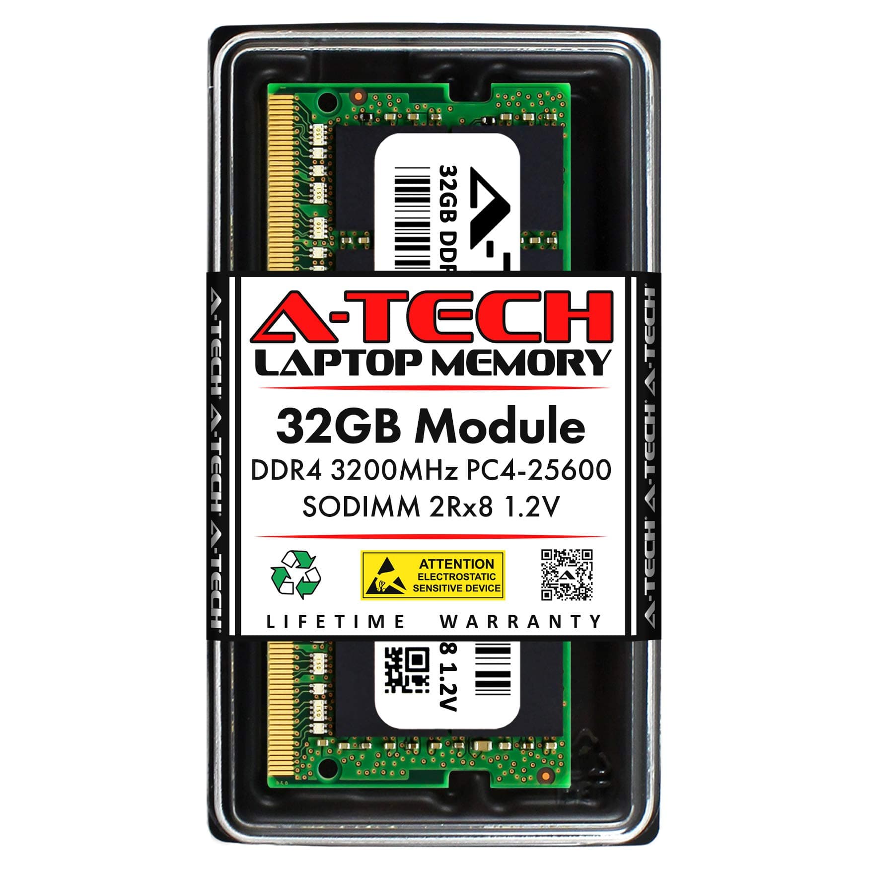 A-Tech 32GB RAM for Dell OptiPlex 5080 MFF | DDR4 3200MHz PC4-25600 Non-ECC SODIMM 2Rx8 Laptop & All-in-One Single Memory Upgrade Module (Replacement for SNPP6FH5C/32G, AB120716, P6FH5, 0P6FH5)