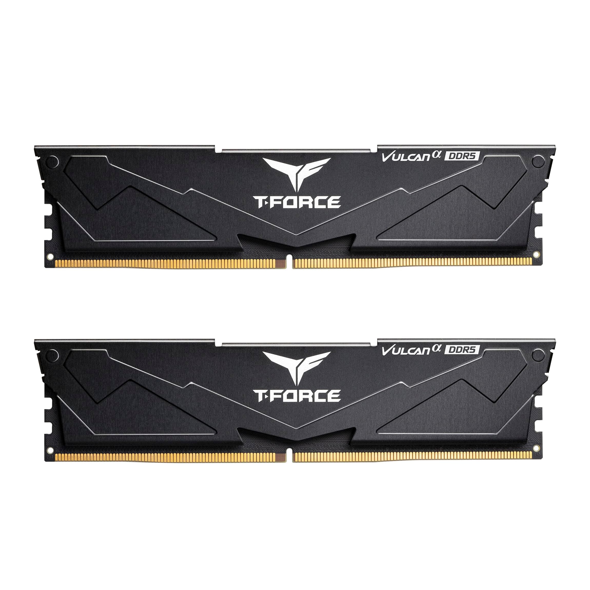 TEAMGROUP T-Force Vulcan Alpha DDR5 Ram 32GB Kit (2x16GB) 6000MHz (PC5-48000) CL38 Desktop Memory Module Ram AMD Optimized Memory Black FLABD532G6000HC38JDC01
